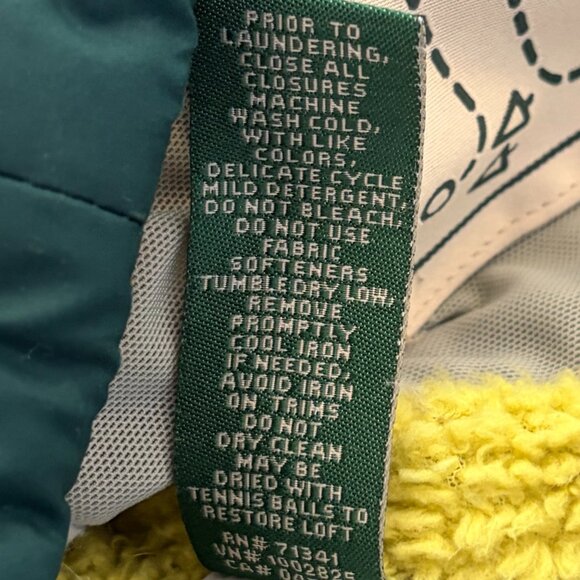 L.L. Bean boys' down jacket small 8 puffer quilted hooded green - Picture 10 of 11